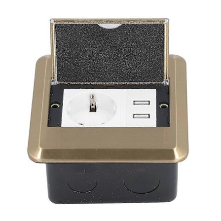 Konferencerumsbord Strømboks med 2 stikkontakter og 2 USB-porte