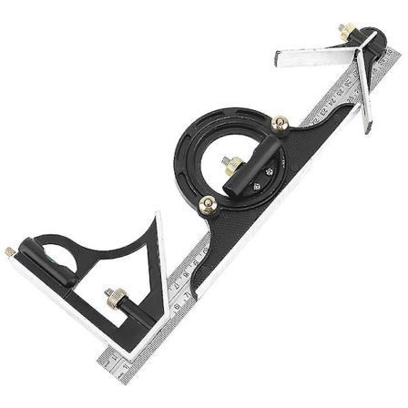 300 mm Multifunksjons Vinkelmåler Kombinasjonslinjal Rustfritt Stål Måleverktøy Profesjonelle Tømmermannsverktøy