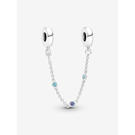 - Trippel Blå Sten Säkerhetskedja - Sterling silver