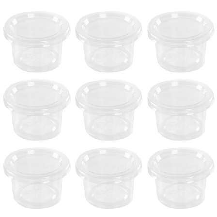 100 stk. Beholdere Låg Engangs Krydderi Kop Kopper Låg Engangs Krydderi Beholdere Engangs Sauce Kop