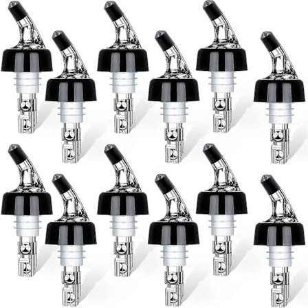 Målt Flaskeutheller Sett med 12 - 1oz/30ml Hurtig Shot Spirit Måleutheller Tut Drikker Vin Cocktail Dispenser