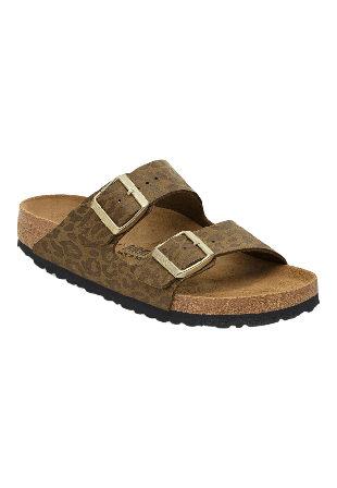 Birkenstock Arizona SYN Leo Khaki Sandaler Dam Grön 37