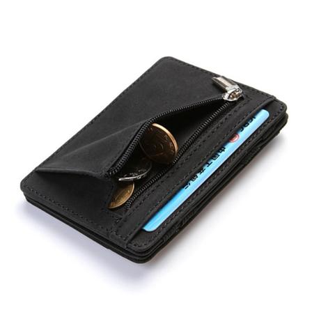 Herre PU Elastisk Bånd Slim Tegnebog Business Kreditkort Holder Bankkort Etui Pung