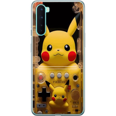 Kompatibel Mobilcover til OnePlus OnePlus Nord Gul spil-indspireret karakter med retro konsol design ikonisk formgivning med nostalgi teknologi og leg