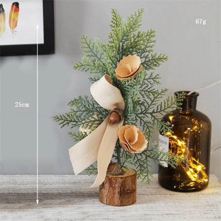 Mini Julgran Små Trä Skrivbordsdekorationer Christmas De