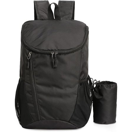 Foldbar rygsæk, vandtæt rygsæk til udendørs sport, sort - Perfet