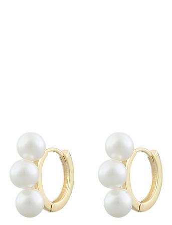 Five Pearl Round Ear White SNÖ Of Sweden