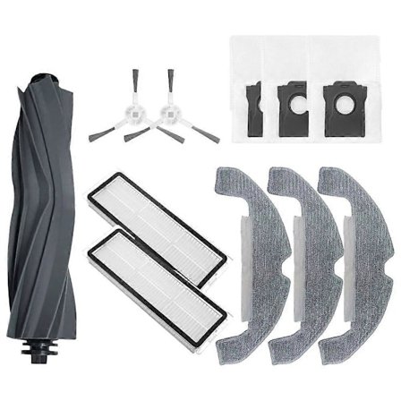 Tilbehør til D10 Plus Gen 2 RLD32GD Robotstøvsuger - Hovedbørste, Sidebørste, HEPA-filter, Mopklud, Støvsugerpose