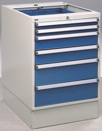 Treston 61207205 Underskap med sokkel type 55/66-5, skuff 1 x 50, 3 x 100, 1 x 250, Garasjeinnredning & oppbevaring