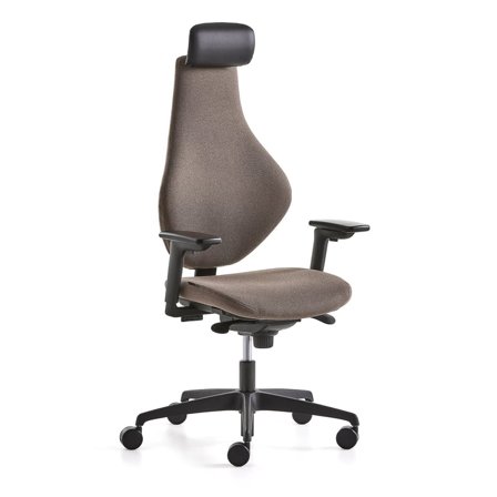 Office chair HURRAY, high back, brown