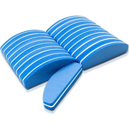 20 Stycken Nagelbuffer, 100/180 Grit Nagelbuffer Nagel Slipblock, Professionell Poleringsfil för Slipning av Akryl- eller Gelnaglar Naturlig Blå