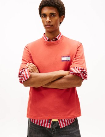 Tommy Jeans Tjm 90S Peaks Backprint Ss Tee - Coral - XL