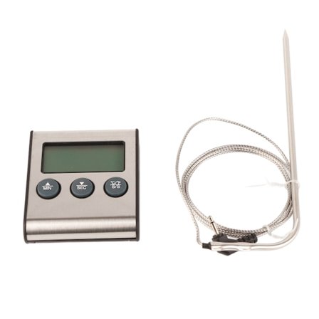 Digitalt matlagingstermometer med timer LCD-skjerm for BBQ kjøtt og mat