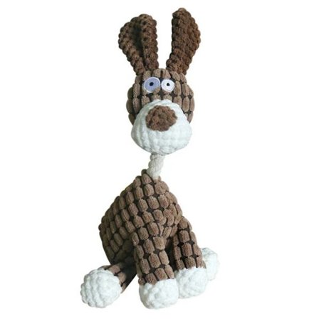 Plysj- og stoffleke for hund - Brun