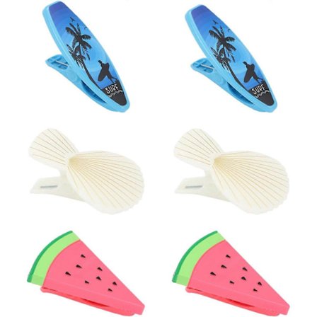 6 kpl rantapyyhepidikkeitä, vahvat rantatuolin pyyhepidikkeet pyyhkeille, pyykille, aurinkotuolin pyyhepidikkeet aurinkotuoleille ja uima-