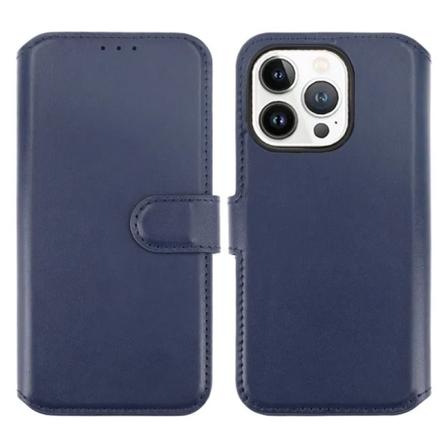 iPhone 15 Pro Max Pl nboksfodral L der Rvelon - Bl Marine blue