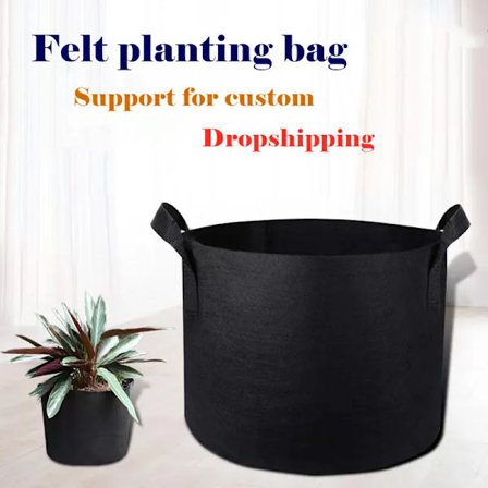 1/3/5/7/10/15/30 Gallon Grow Bags Felt Strong Plant Bag Gardening Fabric Grow Pot Vegetable Growing Planter Garden Flower Pots
