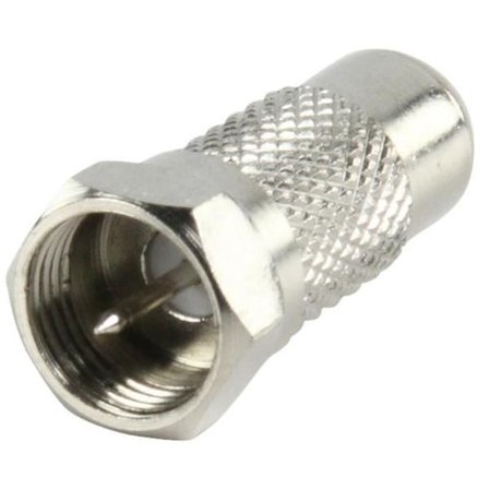 F adapter til RCA - ALPEXE - Han F til Han RCA - Farve: Grå - Type: Perifer