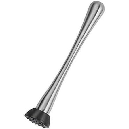 Cocktail Muddler och tillbehör Mojito Cocktail DIY Fruktjuice Muddler Krossad isbar, Sliver