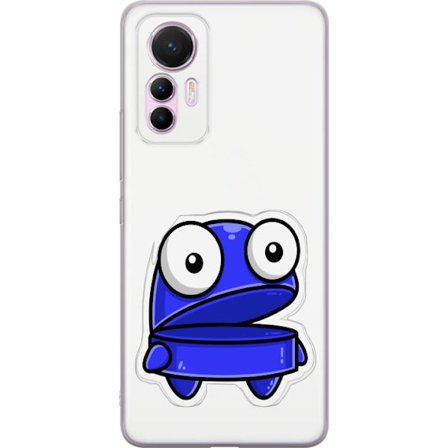 Kompatibel Mobilcover til Xiaomi Xiaomi 12 Lite Blå tegneseriefigur med åbent udtryk og store øjne i sjov illustration