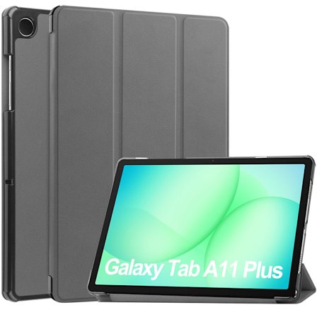 Samsung Galaxy Tab A11 Plus Kotelo Tri-fold Harmaa