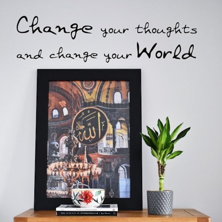 Change your thoughts... Väggord Väggdekor Dekor