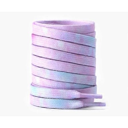 1 par flade snørebånd til sjov, batikfarvede modesneakers snørebåndMagisk lilla batik