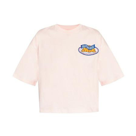 Opening Ceremony T-shirt with patch rosa, Dam, Dam, Storlek: XS