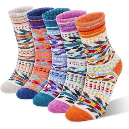 Varm vinterstrumpor för kvinnor, bomullsstrumpor, varma strumpor, damstrumpor, stickade strumpor för kvinnor, andningsbara strumpor, casual strumpor