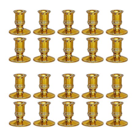 10 par/pakke Spisebord Boligindretning Romantisk Lysestage Til Stue Base Guld