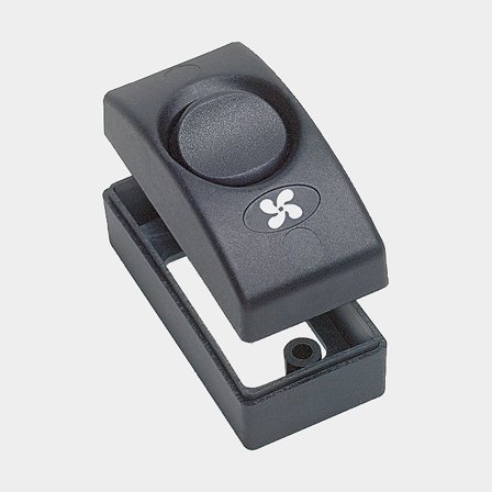 Interruptor BEP Marine Contour 1100 Switch, simples, Liga-Desliga, 10 A, preto