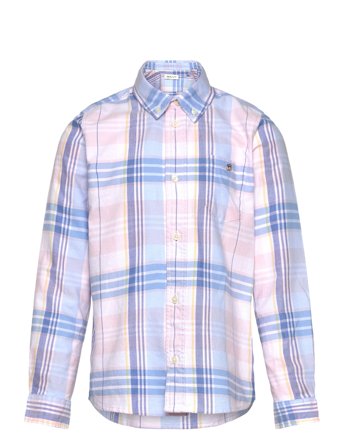 Checked Oxford Bd Ls Shirt Blue GANT