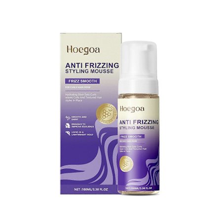 Hoegoa Krøllet Hår Plump Formende Mousse Krøllet Hår Formende Glans Følelse Selvsikker Blød Elastisk Krølleform