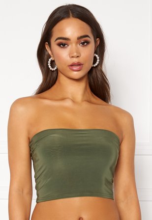 Goddiva Longline Bandeau Tube Olive Klær