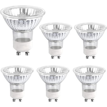 Halogenpære GU10 35W 230V, 380lm Varmhvid 2700K, Dæmpbar halogenspotpære, til skabsbelysning, displaylamper, 6-pak