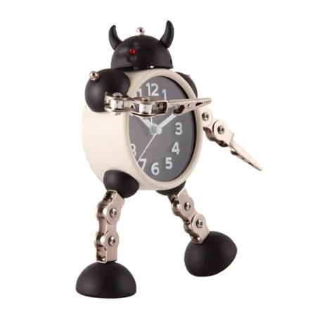 Robotvekkerklokke for barn, gutter, analog vekkerklokke