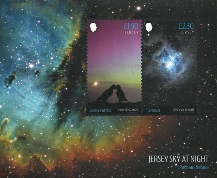 Jersey - Nattehimlen - Postfrisk miniark