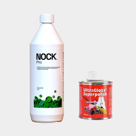 Pakket voor het polijsten van de boot, 1 liter reinigingsmiddel + 250 ml bootpolijstmiddel met wax
