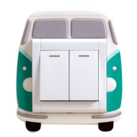 Sarjakuva valokatkaisimen suojakotelo Sarjakuva seinäpistorasian tarra