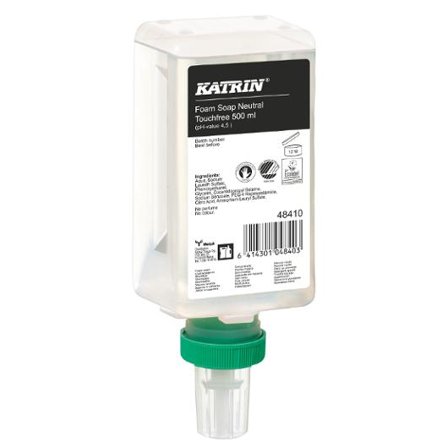 KATRIN Skumtvål Touchfree Neutral 500ml - Lyreco - Städ och hygien - Tvål och hygien - Hygiensystem - Katrin