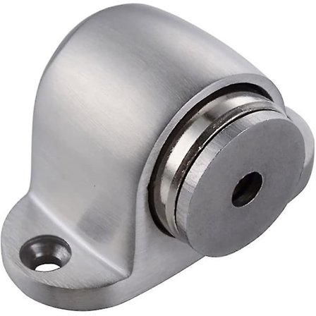 Dørstopper, stærk magnet, magnetisk dørgreb, dørmagneter, børstet metal gulvmonteret magnetisk
