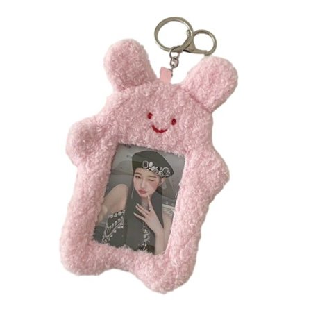 Dyr Charm Nøkkelring Katt Kanin Fyllte leketøy Charm Myk Plysj Nøkkelring for Håndveske Tegneserie Smør Charm Ornament null - C IC