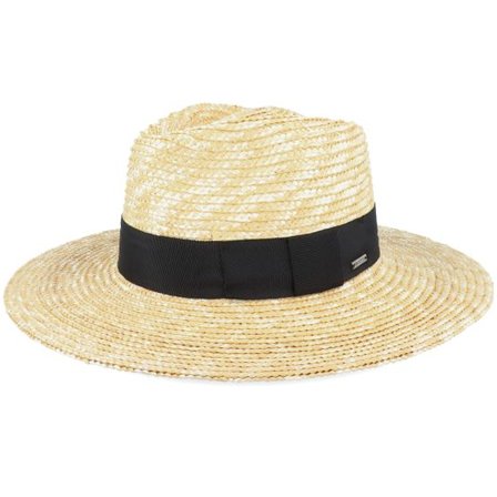Brixton - Beige straw Hatt - Joanna Short Brim Honey Straw Hat @ Hatstore