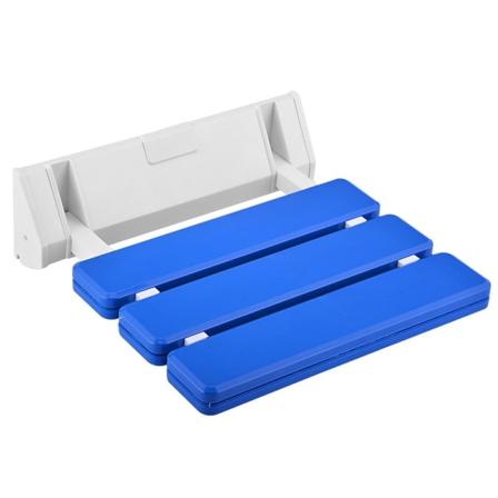Blå Foldbar Bruserstol i Aluminium og ABS, 330 x 320 x 70 mm