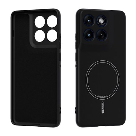 SKALO Motorola Edge 70 ABEEL Liquid Silicone Suojakuori - Musta