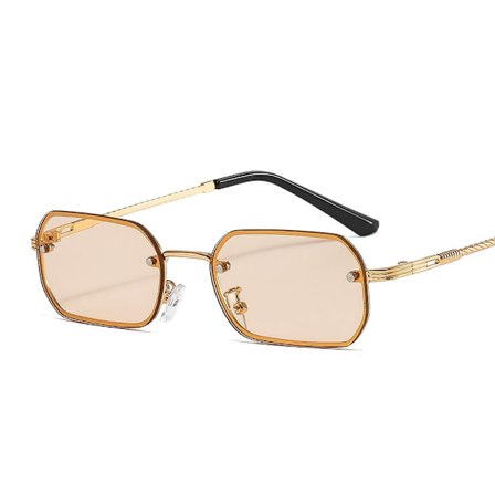 Solbriller for kvinner 90-tallsinspirert oval sommerchampagne