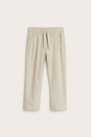 Kappahl | Spodnie z mieszanki lnu Beżowy 98 | Beżowy
