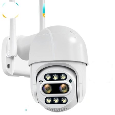 8MP 4K PTZ IP Kamera 8x Zoom Dual-Lens Human Detect CCTV Kamera