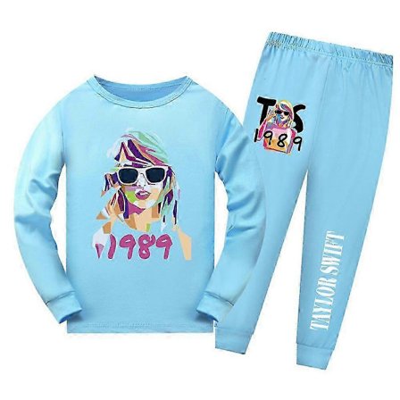 Taylor Swift Langærmet Pyjamas Sæt Børn Pjs Nattøj Swiftie Fans Gave