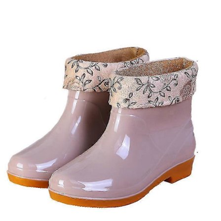 Vanntette gummistøvler for kvinner, tykkere, sklisikre og slitesterke vannstøvler